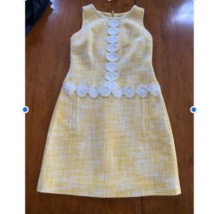 Laundry By Shelli Segal Yellow Daisy Dress